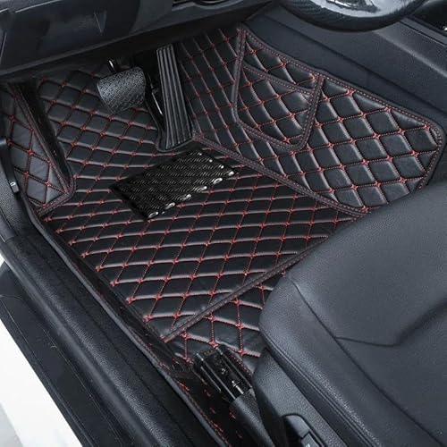 Autofussmatte Für E36 Für M3 1995 1996 1997 1998 1999 Custom Car Fußmatten Leder Männer Frauen Vollständige Abdeckung Teppich Fuß Pads Auto Fußmatten Set(Left Black Red) von DZSFDGDDFGD