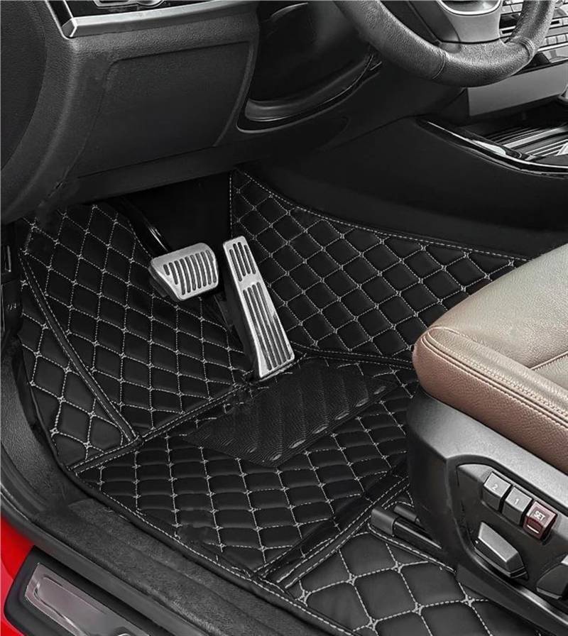 Autofussmatte Für Ford Für Focus MK 2,5 2006 2007 2008 2009 2010 2011 Auto Fußmatten Innen Anti-Slip Teppich Fuß Pads Abdeckung Auto Fußmatten Set(1PC-Black-BEIGE) von DZSFDGDDFGD