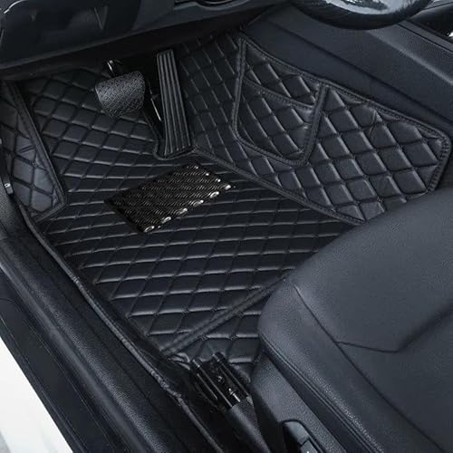 Autofussmatte Für Ford Für Mustang 2015 2016 2017 2018 2019 Car Fußmatten Leder Männer Frauen Vollständige Abdeckung Teppich Fuß Pads Auto Fußmatten Set(Left All Black) von DZSFDGDDFGD