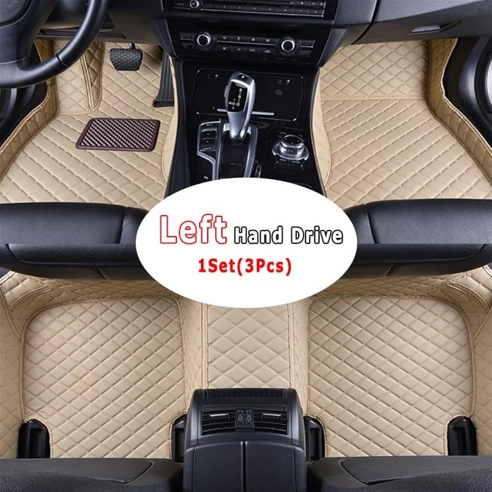 Autofussmatte Für Hyundai Für Solaris Für Accent Für Verna 2006 2007 2008 2009 2010 2011 Auto Fußmatten Teppiche Innen Zubehör Auto Fußmatten Set(LHD-beige) von DZSFDGDDFGD