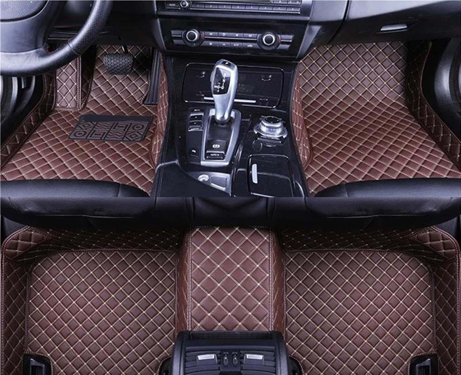 Autofussmatte Für Hyundai Für Sonata 2010-2015 Custom Car Fußmatten Auto Teppiche Schutz Pad Teppiche wasserdichte Innen Teile Auto Fußmatten Set(Kaffee) von DZSFDGDDFGD