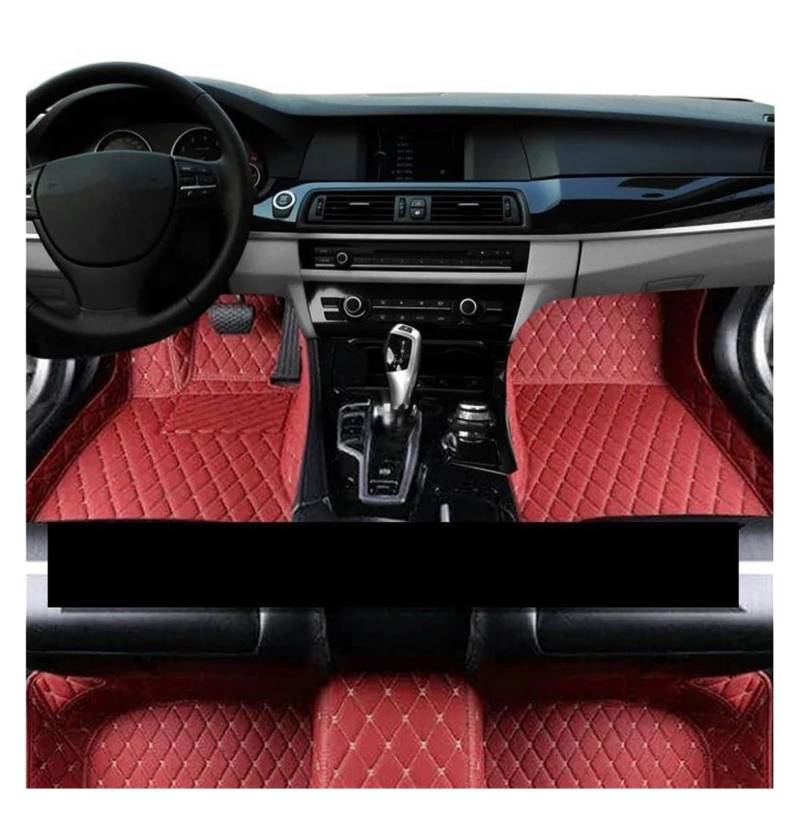 Autofussmatte Für Jeep Für Commander XK 2006 2007 2008 2009 2010 7 Sitz Auto Fußmatten Anti-Slip Teppich Set Innen Zubehör Auto Fußmatten Set(LHD Maroon) von DZSFDGDDFGD