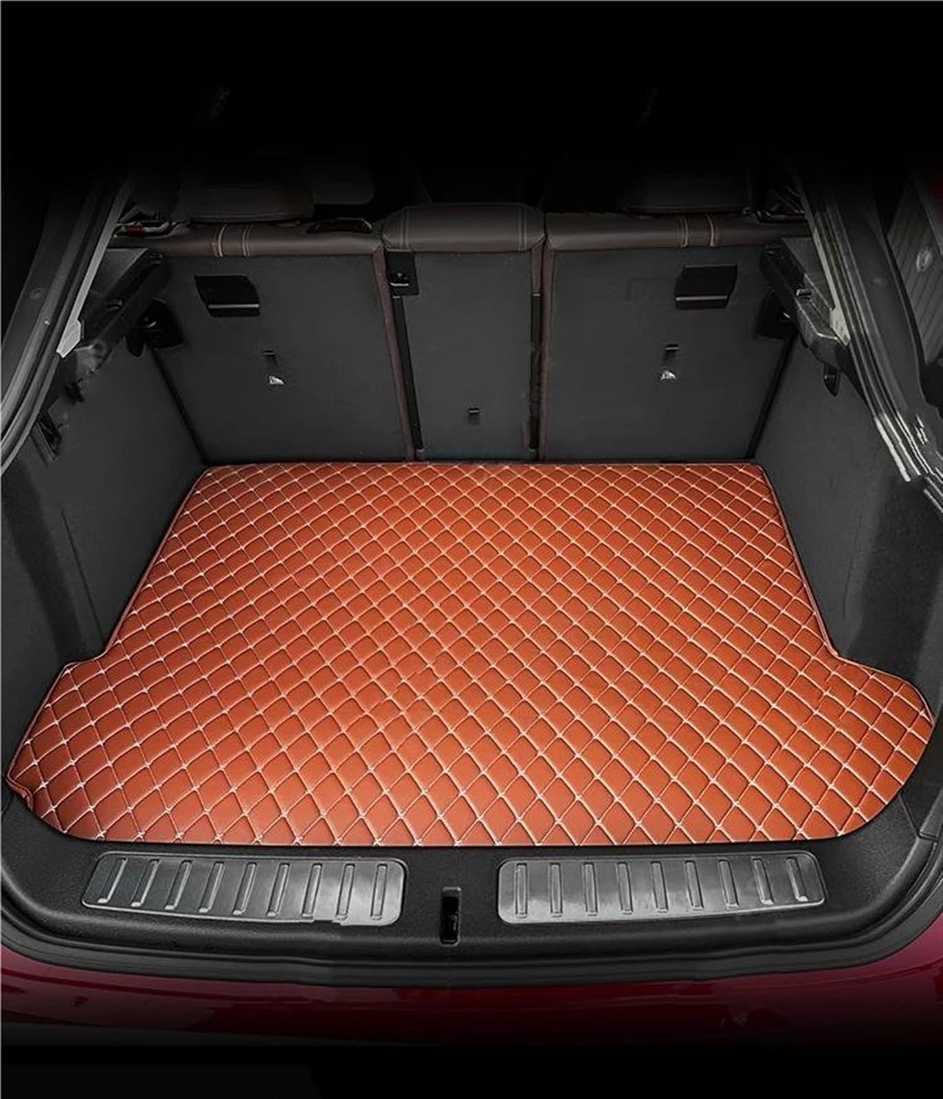 Autofussmatte Für Jeep Für Grand Für Cherokee Wk Wk2 2011-2018 2019 2020 2021 2022 Auto Fußmatten Teppich Abdeckung Innen Zubehör Auto Fußmatten Set(Trunk-Brown) von DZSFDGDDFGD