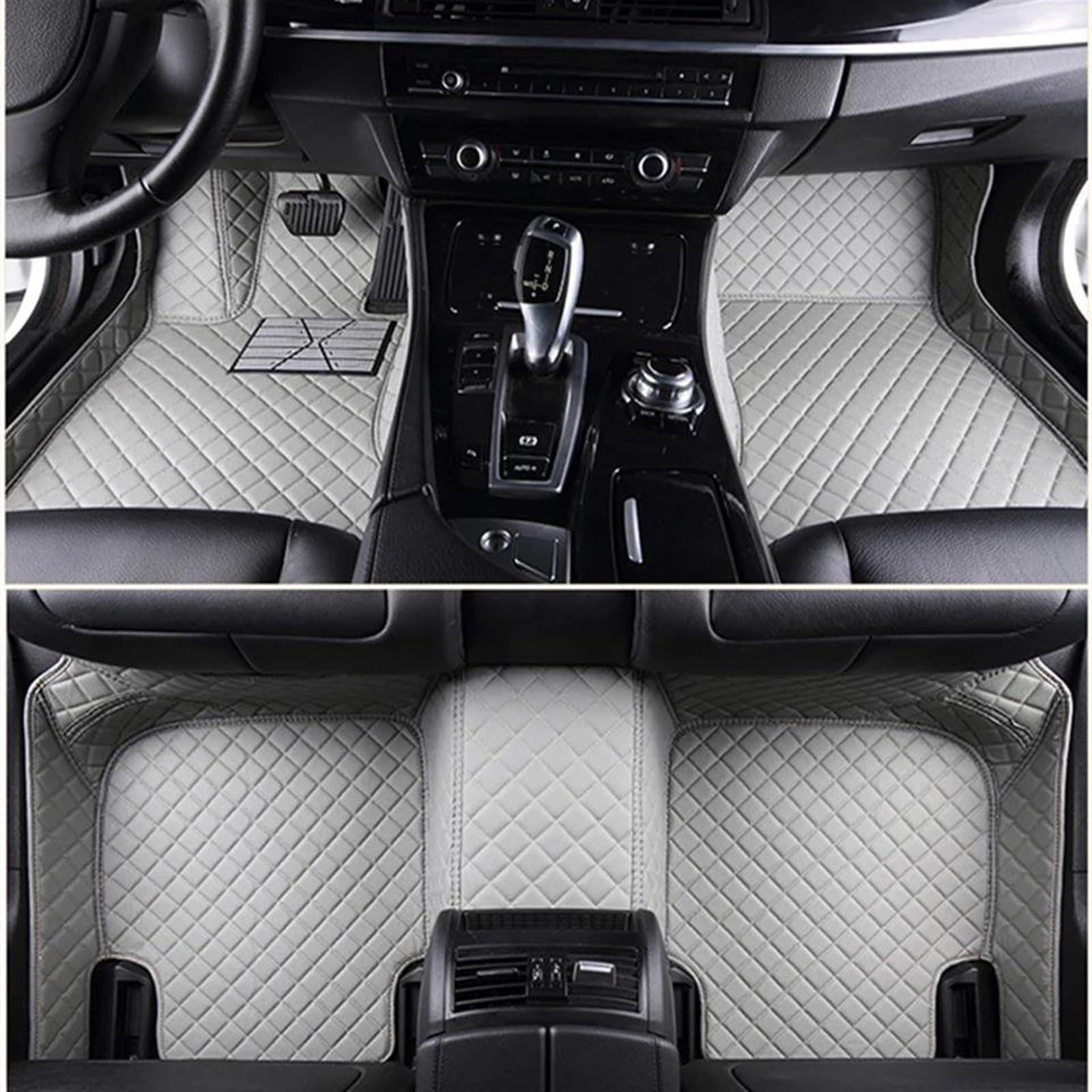 Autofussmatte Für Lincoln MKT 2010-2013 2014 2015 2016 2017 2018 2019 Custom Car Fußmatten Auto Innen Zubehör Teppich Auto Fußmatten Set(Grey) von DZSFDGDDFGD