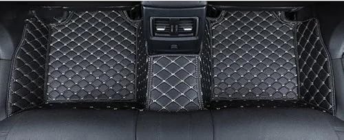 Autofussmatte Für Mercedes Für Benz W203 2001 2002 2003 2004 2005 Custom Car Fußmatten Männer Frauen Vollständige Abdeckung Teppich Auto Fußmatten Set(Back Black White) von DZSFDGDDFGD