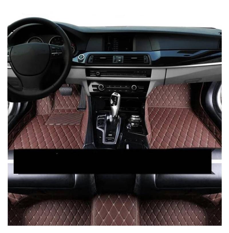 Autofussmatte Für Peugeot RCZ T75 2009 2010 2011 2012 2013 2014 2015 Auto Fußmatten Anti-Slip Teppich Set Auto Innen Zubehör Auto Fußmatten Set(LHD Dark Brown) von DZSFDGDDFGD