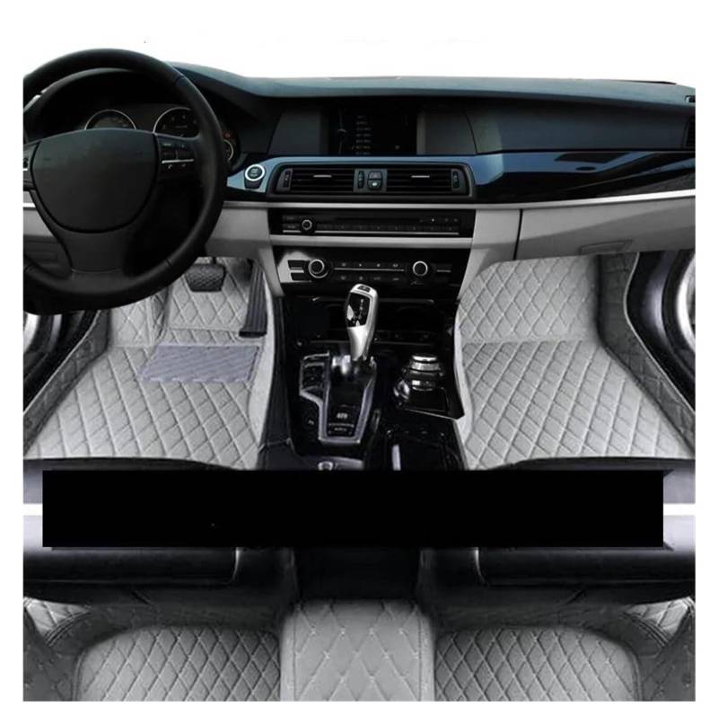 Autofussmatte Für Peugeot RCZ T75 2009 2010 2011 2012 2013 2014 2015 Auto Fußmatten Anti-Slip Teppich Set Auto Innen Zubehör Auto Fußmatten Set(LHD Light Grey) von DZSFDGDDFGD