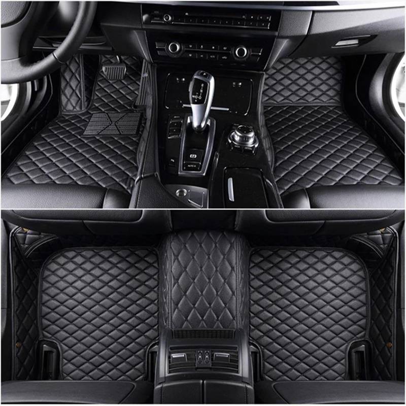 Autofussmatte Für Skoda Für Octavia MK3 5E 2013-2021 2022 2023 Custom Car Fußmatten Auto Anti-Slip Teppich Innen Zubehör Auto Fußmatten Set(Alles schwarz) von DZSFDGDDFGD