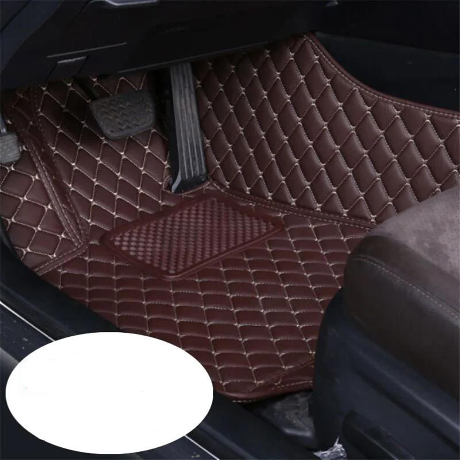 Autofussmatte Für Toyota Für Highlander Für Kluger 2008 2009 2010 2011 2012 2013 (5 Sitze) Auto Boden Matte Innen Teppiche Auto Fußmatten Set(Front 1pcs Coffee) von DZSFDGDDFGD