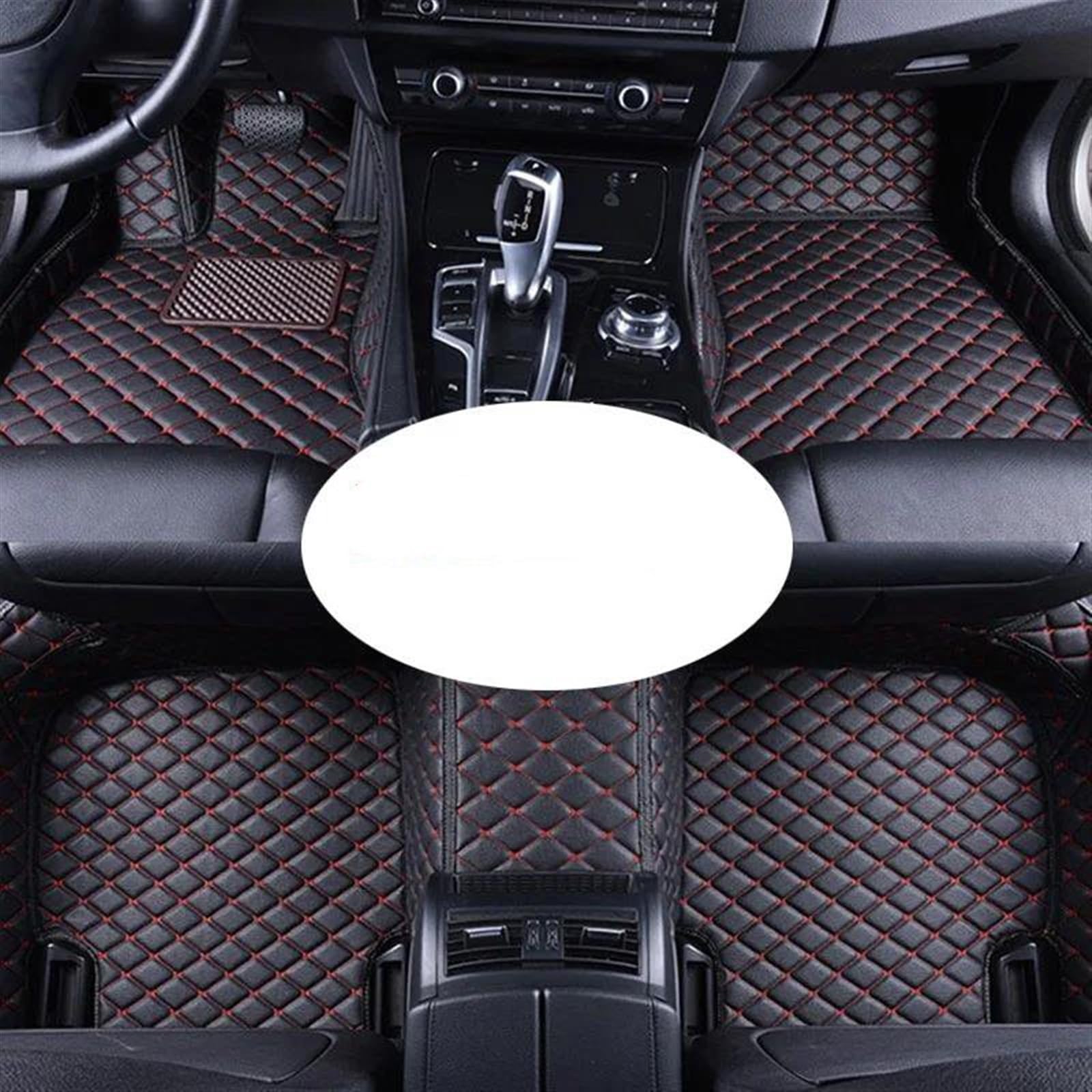 Autofussmatte Für Toyota Für Rav4 2020 2021 2022 2023 2024 Custom Car Fußmatten Anti-Slip Teppich Fuß Pads Innen Zubehör Auto Fußmatten Set(LHD(3pcs) Black red) von DZSFDGDDFGD