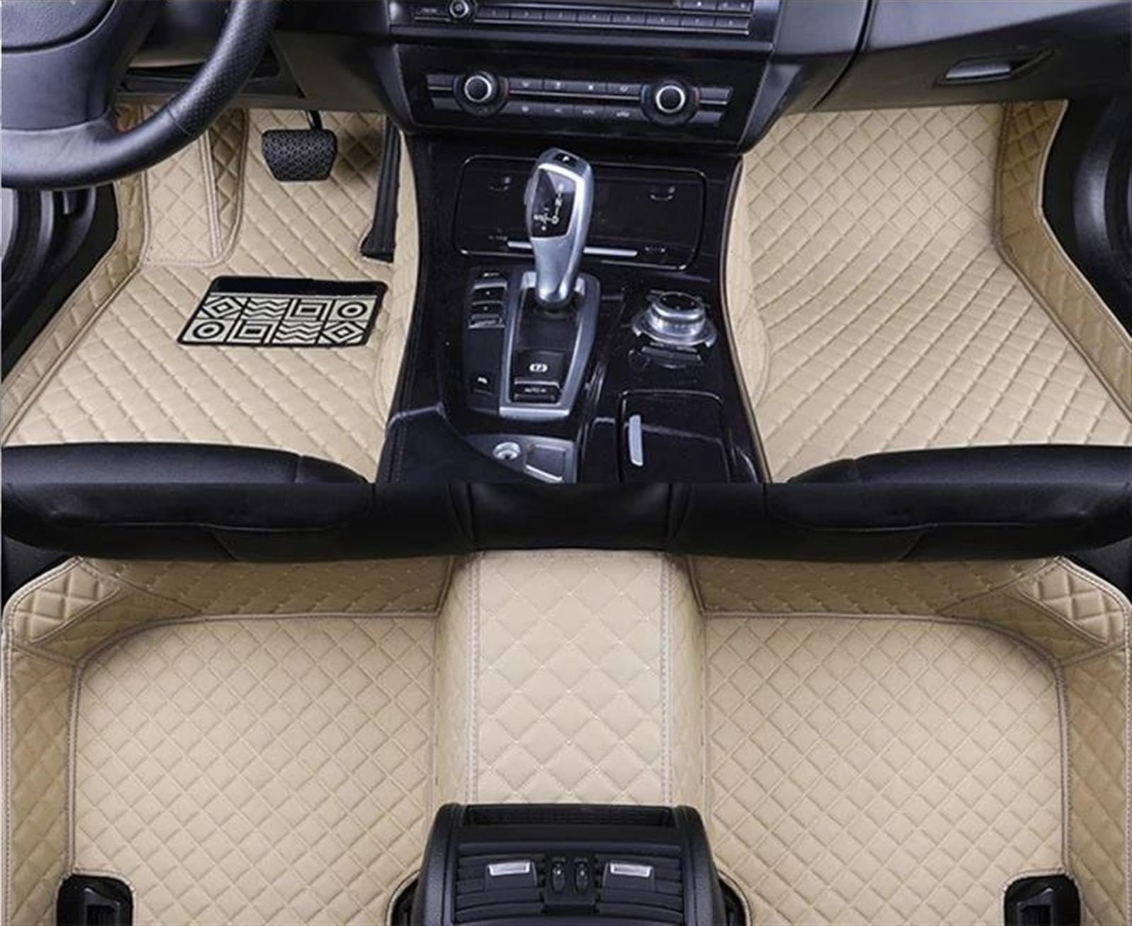 Autofussmatte Für VW Für Golf Mk4 1J Für TDI 1998~2005 2006 Custom Car Fußmatten Auto Teppiche Schutz Pad Teppiche Innen Teile Auto Fußmatten Set(Beige) von DZSFDGDDFGD