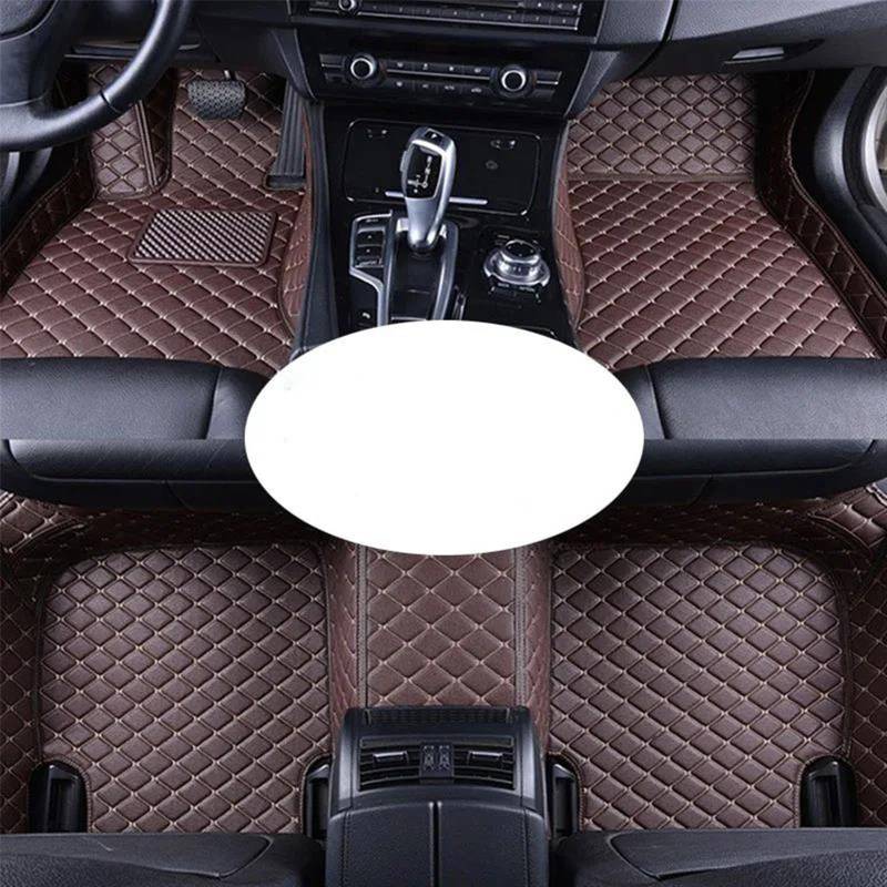 Autofussmatte Für VW Für Polo Plus 2023 2022 2021 2020 2019 Auto Fußmatten Anti-Slip Teppich Fuß Pads Auto Innen Zubehör Auto Fußmatten Set(LHD(3pcs) Coffee) von DZSFDGDDFGD