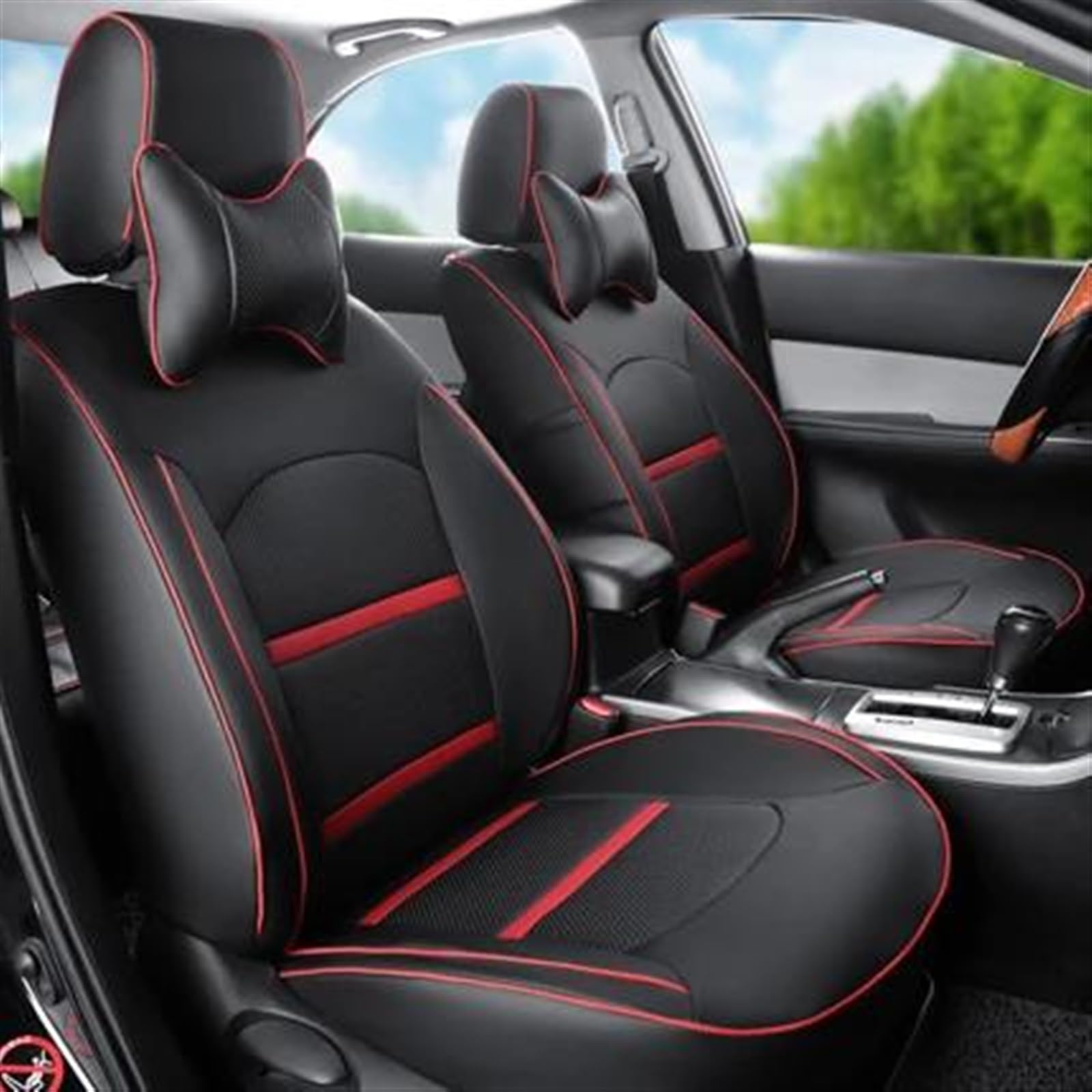 DZSFSTRHRRT AutositzbezüGe Set Auto-Sitzbezüge Für Toyota 86 Autositzbezug-Set PU-Leder Autositze Unterstützung Für Den Innenraum Individuell Auto-SchonbezüGe(Black2) von DZSFSTRHRRT