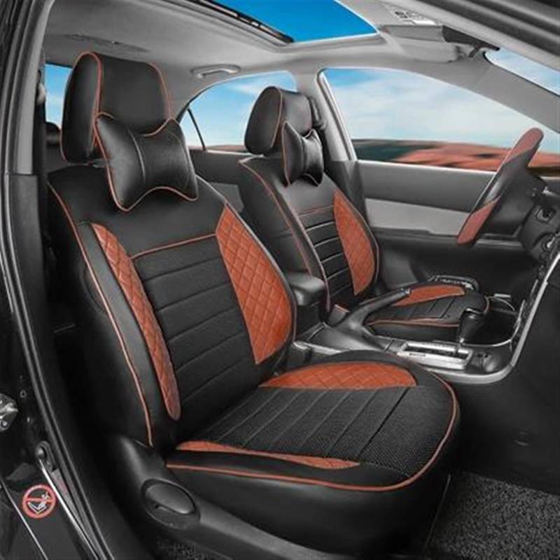 DZSFSTRHRRT AutositzbezüGe Set Auto-Sitzbezüge Für Toyota 86 Autositzbezug-Set PU-Leder Autositze Unterstützung Für Den Innenraum Individuell Auto-SchonbezüGe(Brown 1) von DZSFSTRHRRT