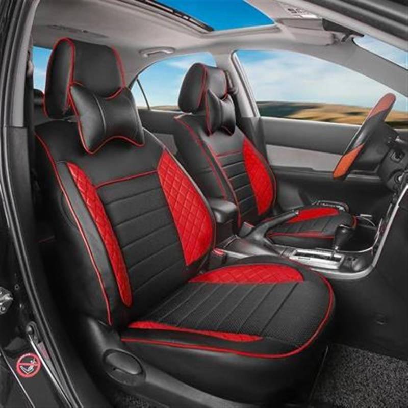 DZSFSTRHRRT AutositzbezüGe Set Auto-Sitzbezüge Für Toyota 86 Autositzbezug-Set PU-Leder Autositze Unterstützung Für Den Innenraum Individuell Auto-SchonbezüGe(Red 1) von DZSFSTRHRRT