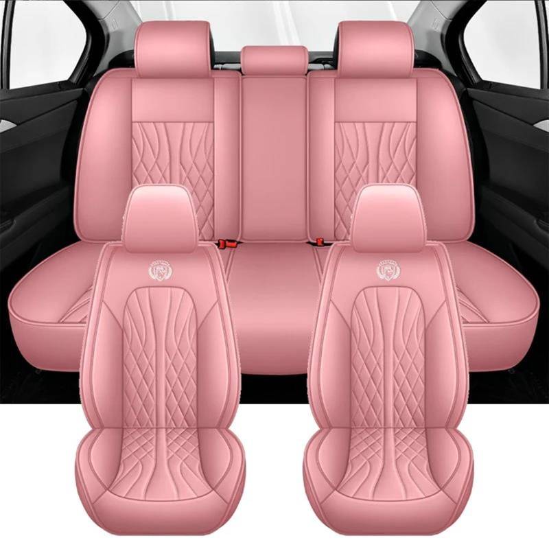 DZSFSTRHRRT AutositzbezüGe Set Universal Full Set Auto Sitzbezüge Für X3 Für Hyundai Für Kona Für Jaguar Xf Für Mazda Für Cx5 Für Sorento Für Q3 Auto-SchonbezüGe(Pink) von DZSFSTRHRRT