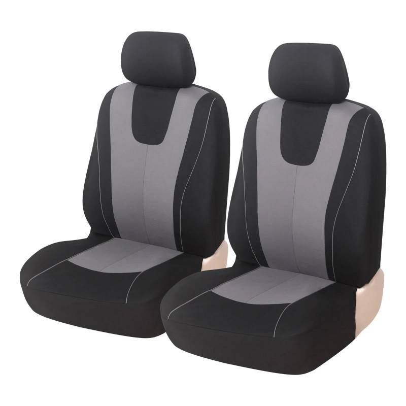 DZSFSTRHRRT Sitzbezüge Auto 2/5 sitze Stuhl Sitz Pad Für Leon Für Toledo Für ST Für Cupra Stoff Sitz Schutz Sitzkissen Auto Sitz Abdeckung Autositzbezüge(2Seats-Grey) von DZSFSTRHRRT