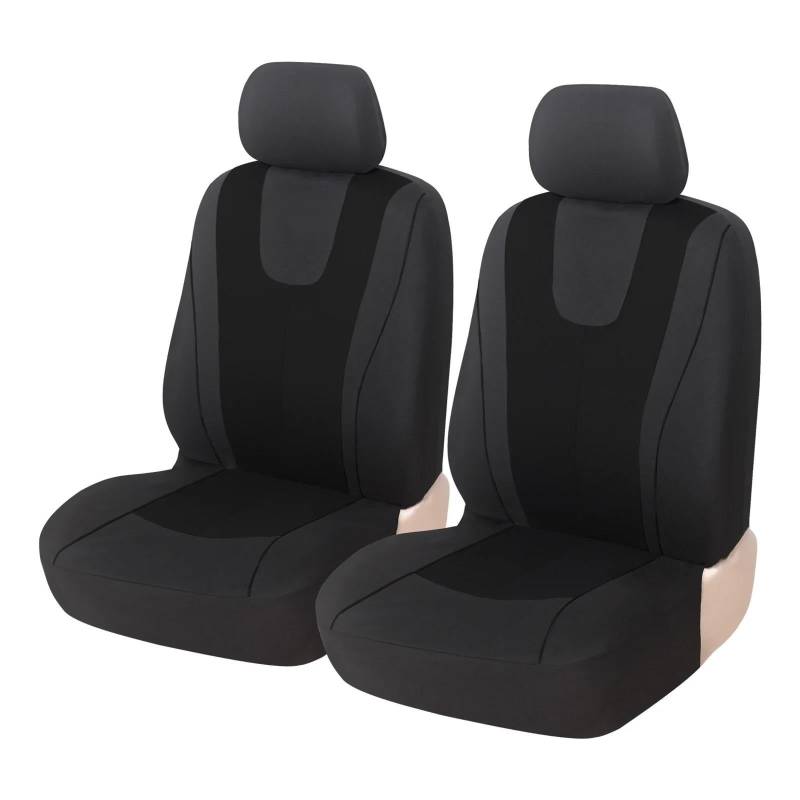 DZSFSTRHRRT Sitzbezüge Auto 2/5 sitze Stuhl Sitz Pad Für Seat Für Ateca Für Arona Für Ibiza Stoff Sitz Schutz Sitz Kissen Auto Sitz Abdeckung Autositzbezüge(2Seats-Black) von DZSFSTRHRRT