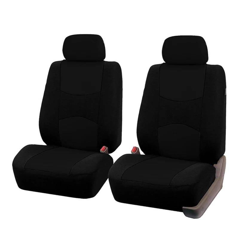 DZSFSTRHRRT Sitzbezüge Auto 2 Stück Autositzbezug, Sitzschutzbezug, kompatibel mit Fahrzeugsitzbezügen, universelles Autozubehör, mehrere Farben Autositzbezüge(2pcs Black) von DZSFSTRHRRT