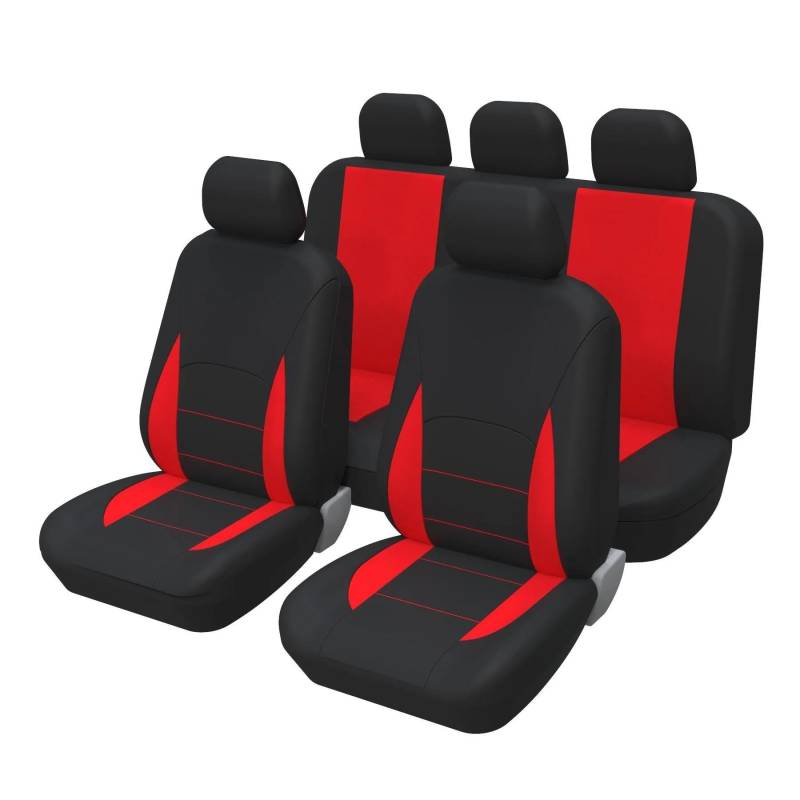 DZSFSTRHRRT Sitzbezüge Auto Auto Innen Abdeckungen Für Odyssey Für Pilot Für Vezel Für Stream Stoff Auto Seat Protector Abdeckung Stuhl Sitz Pad Autositzbezüge(E-red) von DZSFSTRHRRT