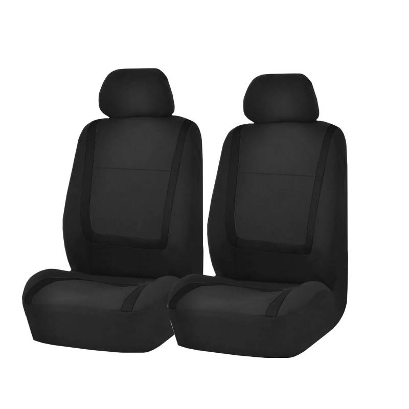 DZSFSTRHRRT Sitzbezüge Auto Auto Kissen Für Teana Für Qashqai Für X-Trail Für Murano Für Maxima Stoff Auto Sitzbezüge Auto Innen Autositzbezüge(2Seats-Black) von DZSFSTRHRRT