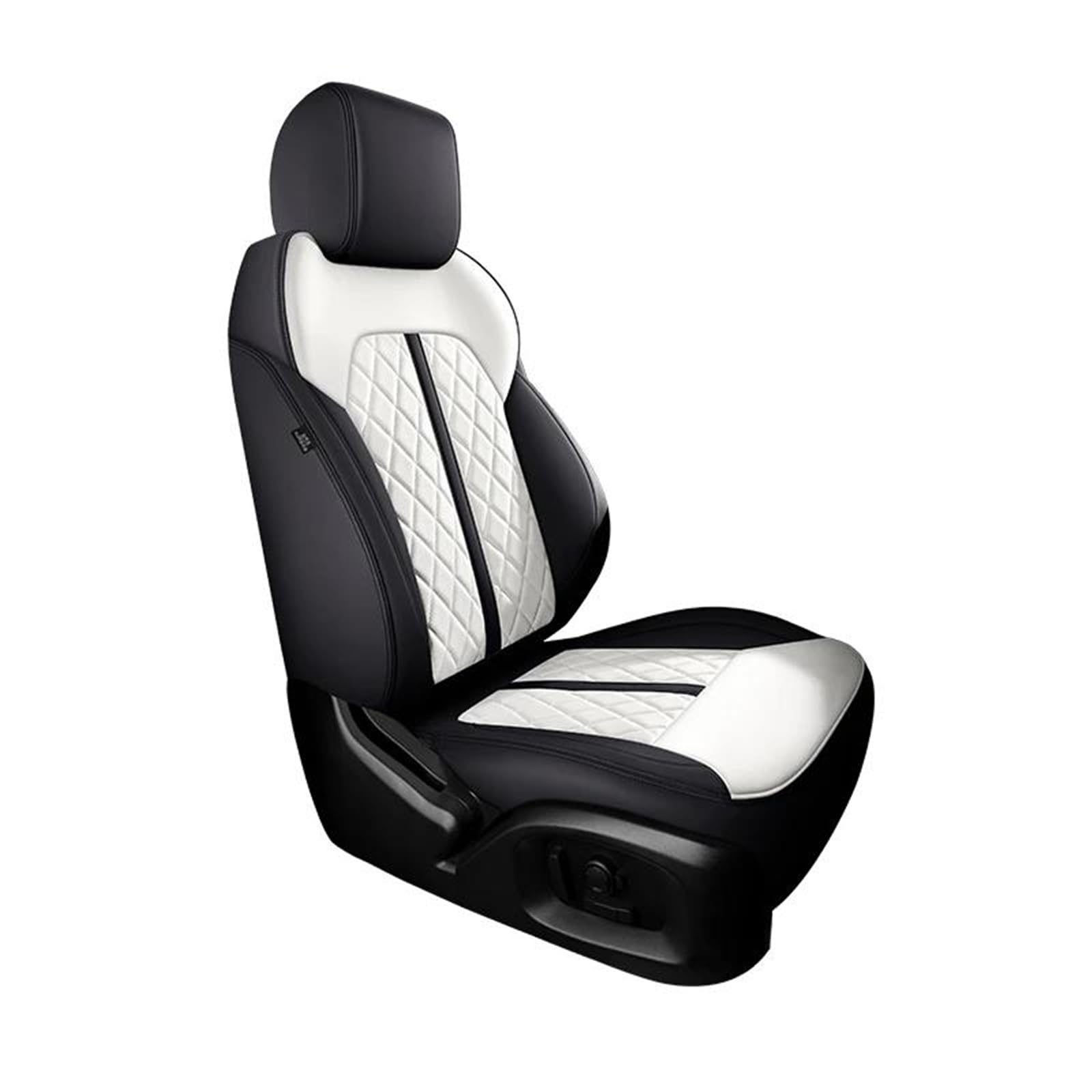 DZSFSTRHRRT Sitzbezüge Auto Auto Sitz Abdeckung Für A4 B8 2010 2011 2012 2013 2014 Zubehör Innen Full Set Autos Custom Leder Autositzbezüge(Black White) von DZSFSTRHRRT