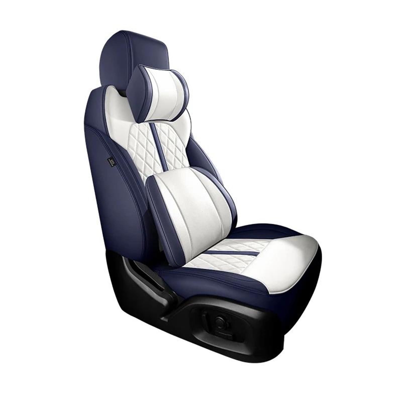 DZSFSTRHRRT Sitzbezüge Auto Auto Sitz Abdeckung Für VW Für Touran 2010 2011 2012 Zubehör Innen Full Set Autos Custom Leder Autositzbezüge(Blue+Cushion) von DZSFSTRHRRT