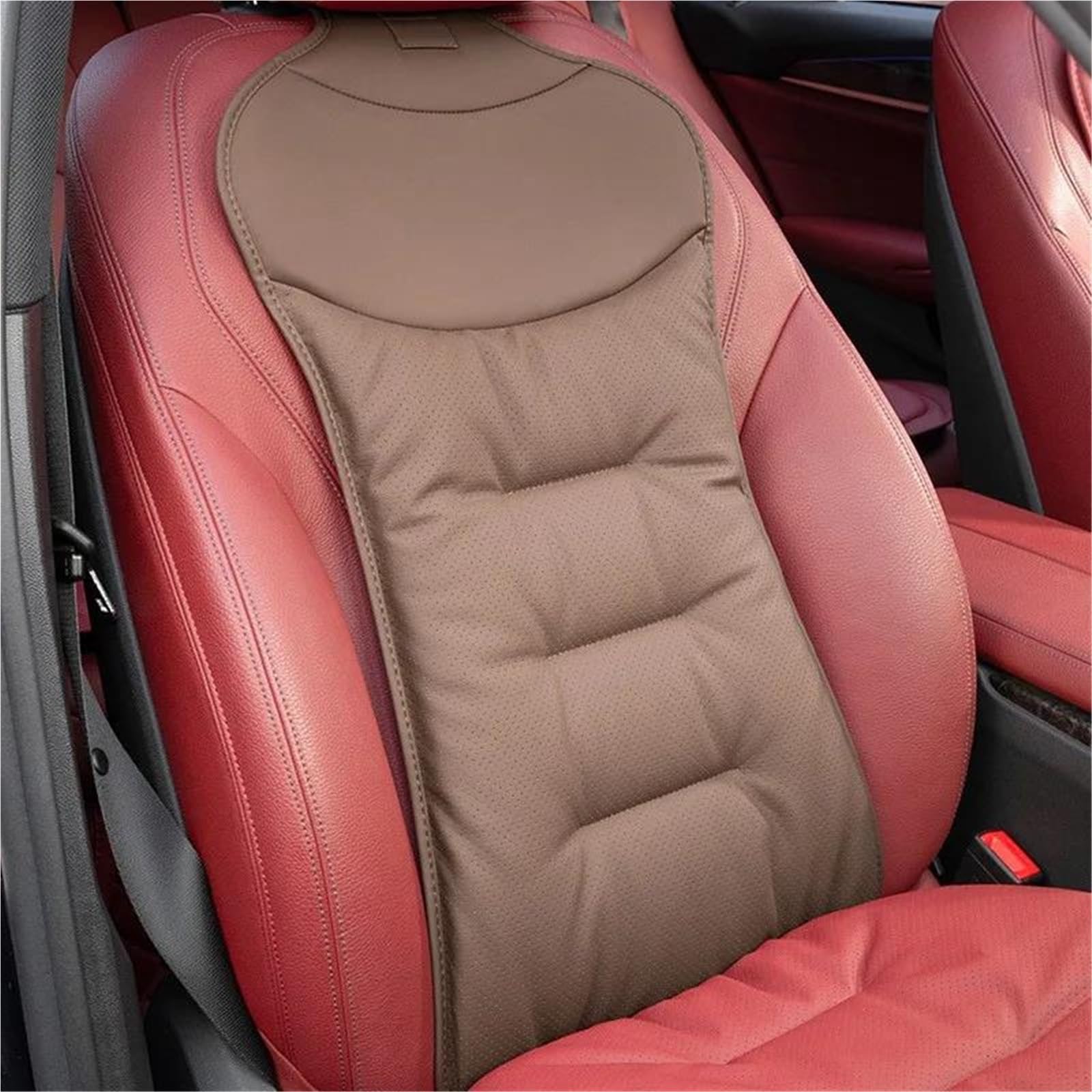 DZSFSTRHRRT Sitzbezüge Auto Auto Sitz Abdeckung Leder Sitz Schützen Pad Nicht-Slip Auto Sitzkissen Für Infiniti Q50 Q70 QX70 FX35 Q30 g37 QX60 G35 G25 Autositzbezüge(BN Back Cushion) von DZSFSTRHRRT