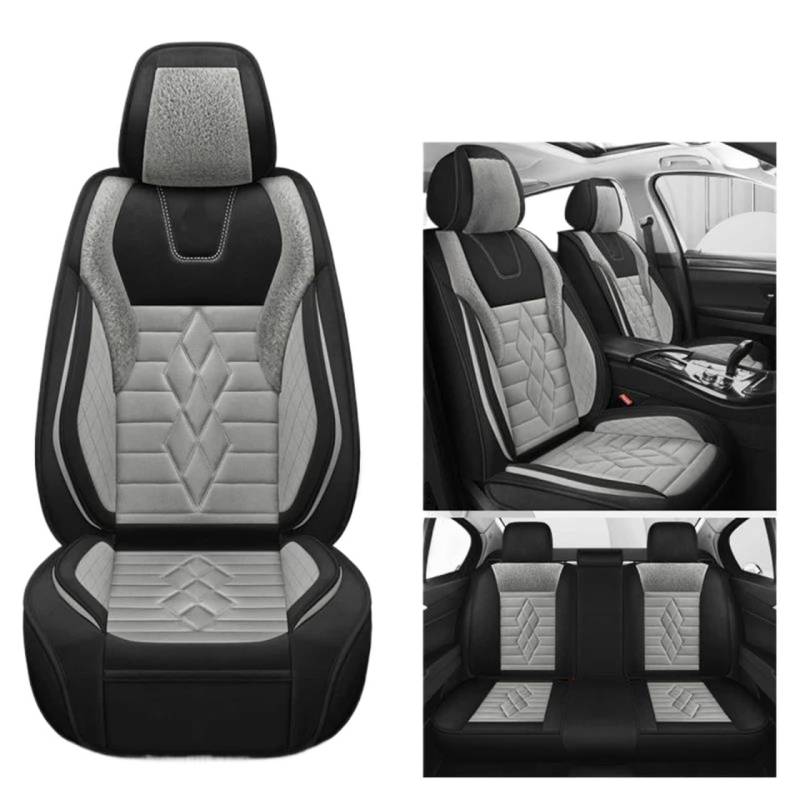 DZSFSTRHRRT Sitzbezüge Auto Auto Sitzbezüge Für Ford Für Focus Für Kuga Für Ecosport Für Fiesta Auto Kissen Pad Schutz Set Innen Zubehör Autositzbezüge(Grey) von DZSFSTRHRRT