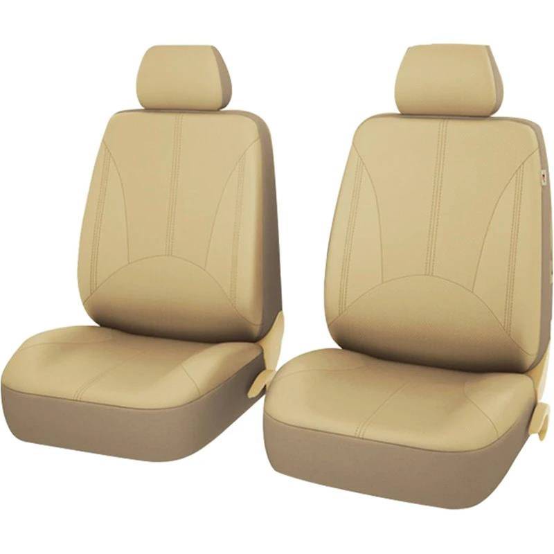 DZSFSTRHRRT Sitzbezüge Auto Auto Sitzbezug Für Nissan Für X Trail T32 Für Tiida Für Kicks Für Versa Full Surround Auto Zubehör Autositzbezüge(2pcs-beige) von DZSFSTRHRRT