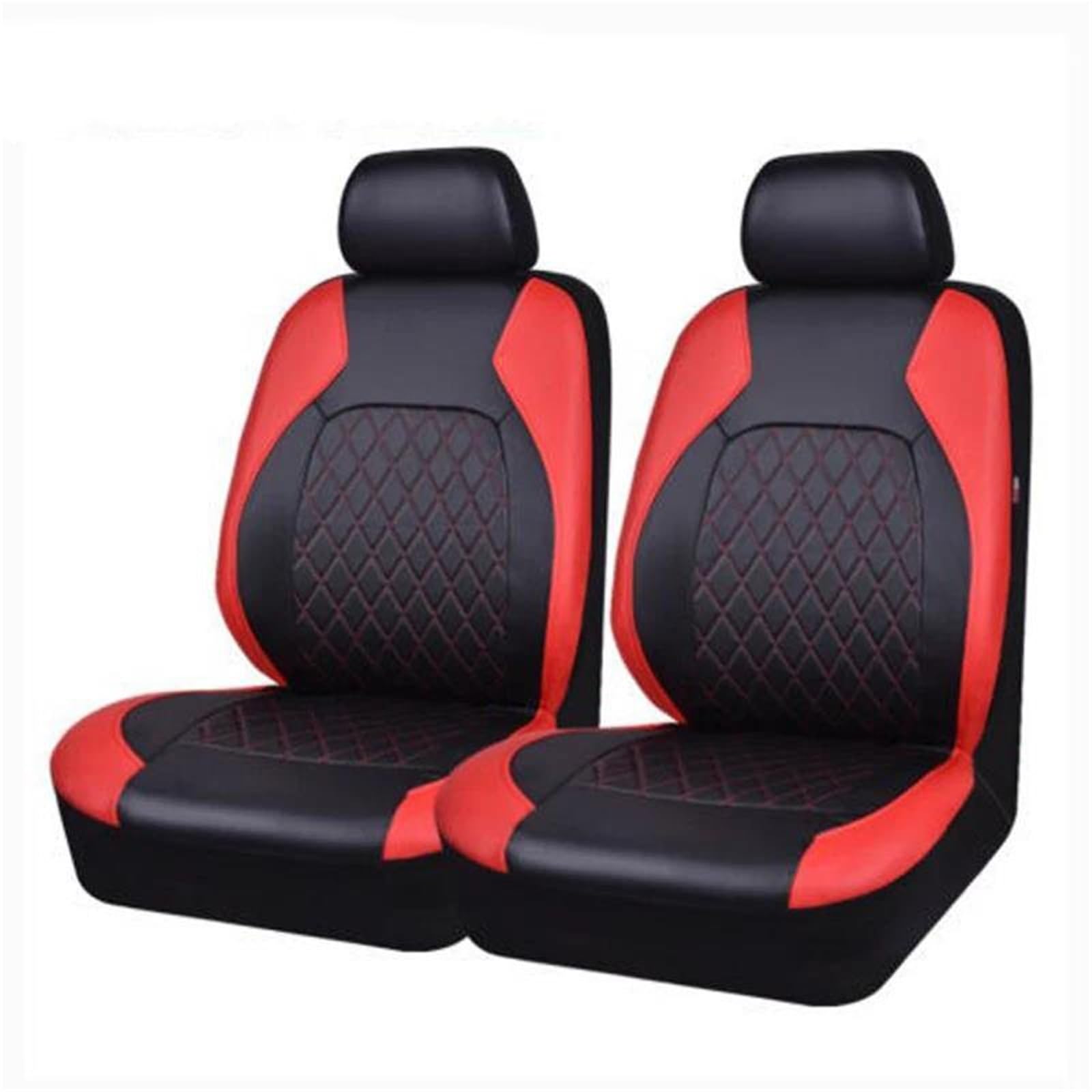 DZSFSTRHRRT Sitzbezüge Auto Autositzbezüge für Hyundai für Santa für Fe für Verna Full Surround Auto-Zubehör Autositzbezüge(Red 2 Stück) von DZSFSTRHRRT