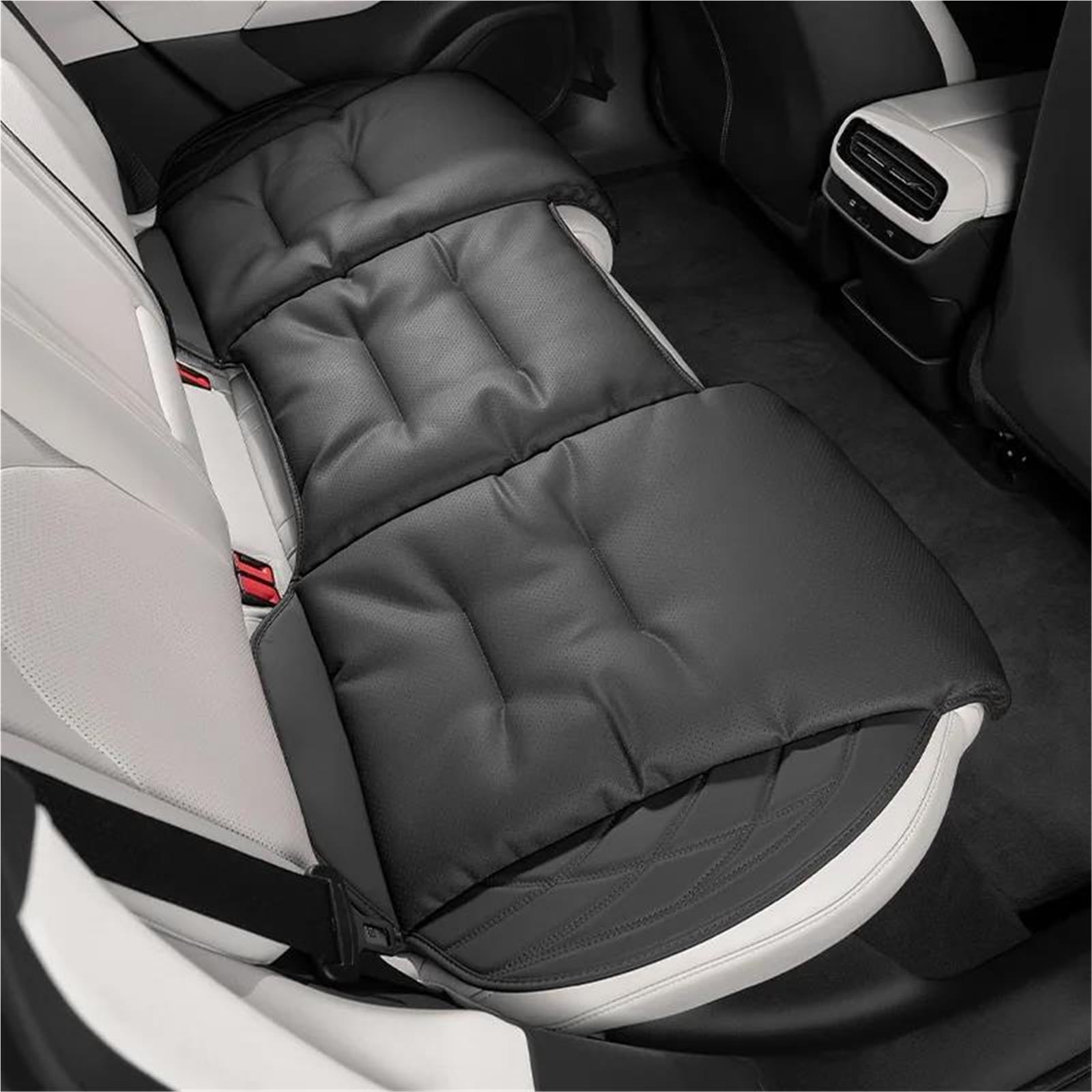 DZSFSTRHRRT Sitzbezüge Auto Autositzbezug Leder Autositzkissen Schutzpolster Für Kia KX5 KX7 Für Rio 3 Für Sportage Ql Für Ceed Für Sorento Für Cerato Autositzbezüge(Black-Back Row) von DZSFSTRHRRT