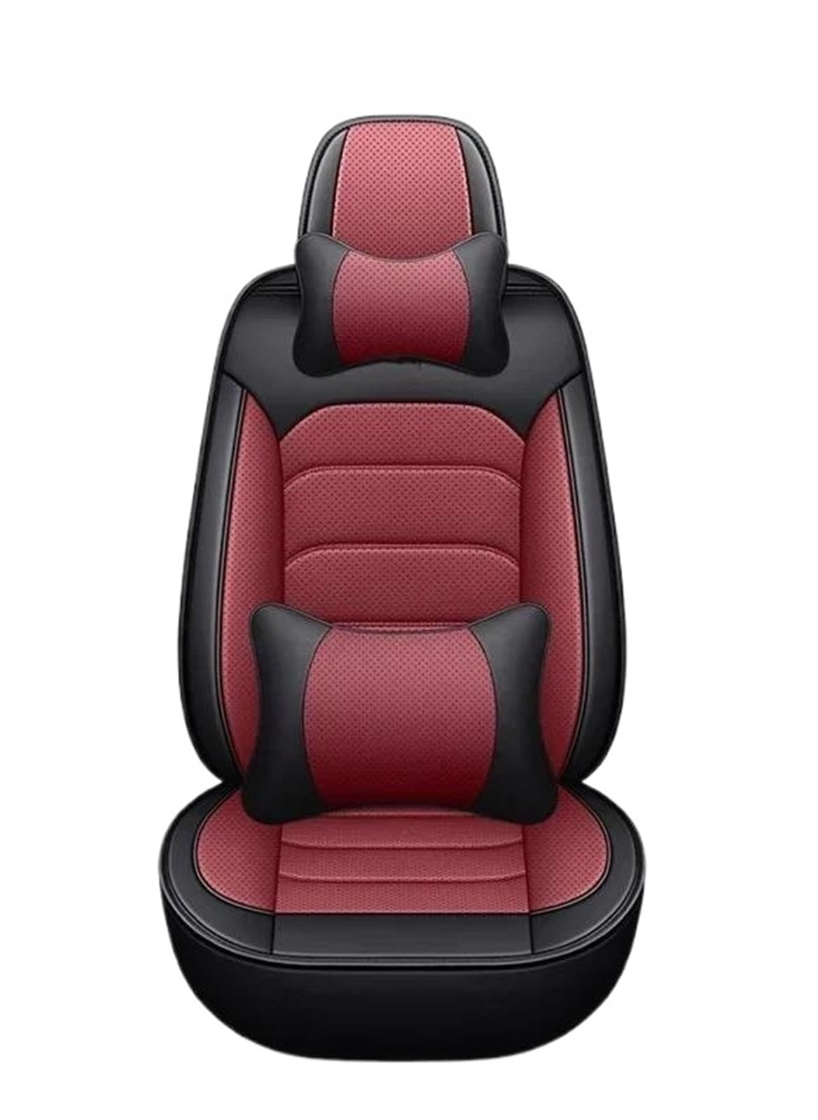 DZSFSTRHRRT Sitzbezüge Auto Autositzbezug für A3 für Sportback A1 A4 A5 A6 A6L A7 A8 A8L Autositzbezüge(Red Black+Pillow) von DZSFSTRHRRT