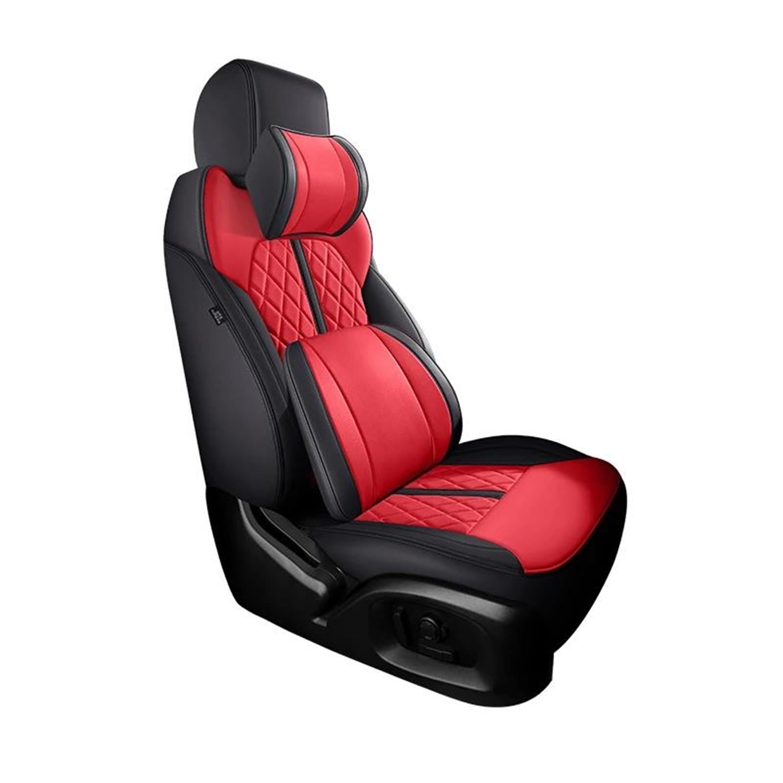 DZSFSTRHRRT Sitzbezüge Auto Autositzbezug für Mercedes für W204 2007–2014, Zubehör, Innenausstattung, komplettes Set, Autos, individuelles Leder Autositzbezüge(Black red+Cushion) von DZSFSTRHRRT