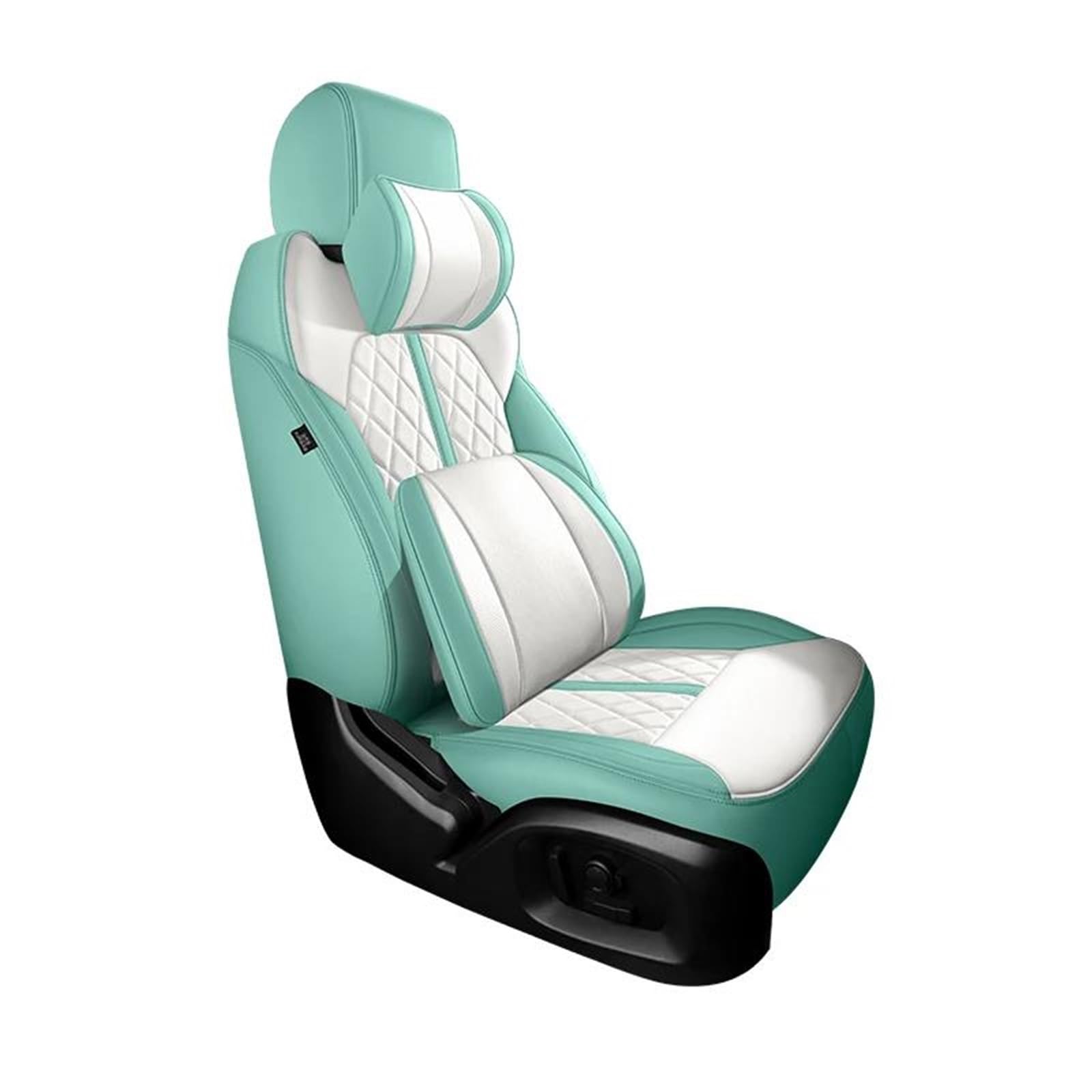 DZSFSTRHRRT Sitzbezüge Auto Autositzbezug für Mercedes für W204 2007–2014, Zubehör, Innenausstattung, komplettes Set, Autos, individuelles Leder Autositzbezüge(Green+Cushion) von DZSFSTRHRRT