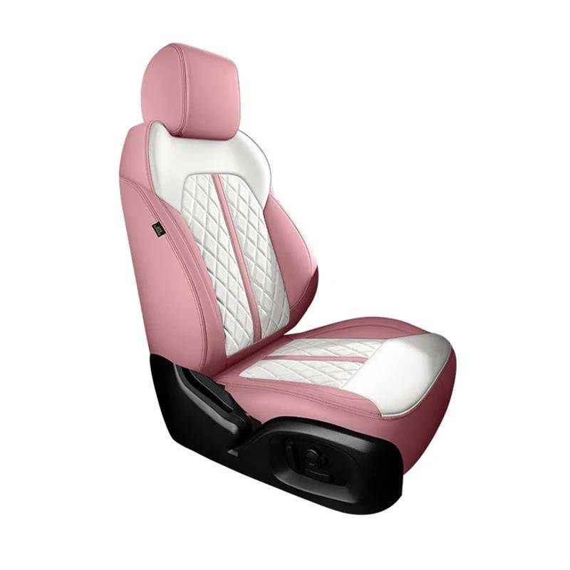 DZSFSTRHRRT Sitzbezüge Auto Autositzbezug für Mercedes für W204 2007–2014, Zubehör, Innenausstattung, komplettes Set, Autos, individuelles Leder Autositzbezüge(Pink) von DZSFSTRHRRT