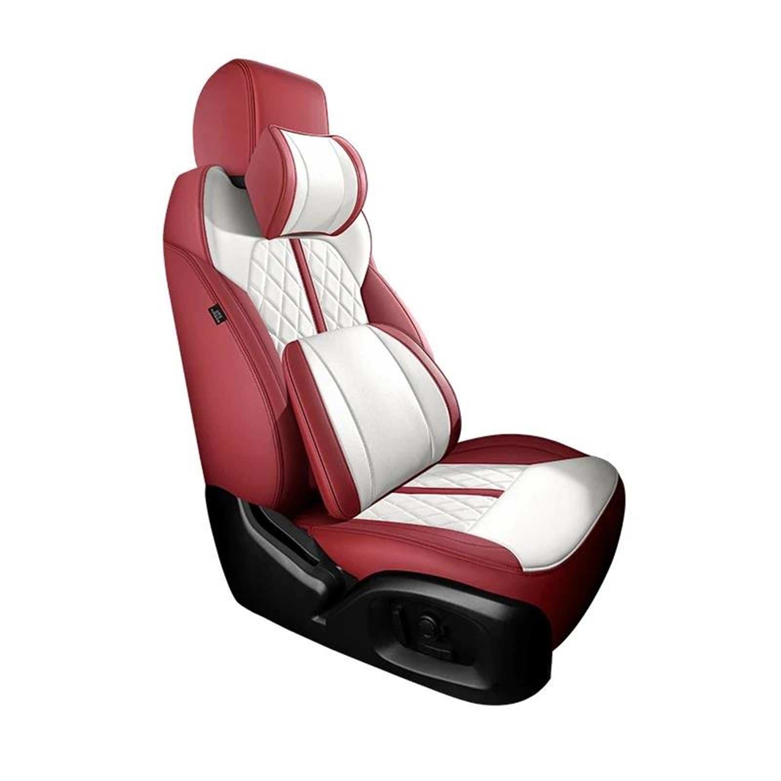 DZSFSTRHRRT Sitzbezüge Auto Autositzbezug für Mercedes für W204 2007–2014, Zubehör, Innenausstattung, komplettes Set, Autos, individuelles Leder Autositzbezüge(Red+Cushion) von DZSFSTRHRRT