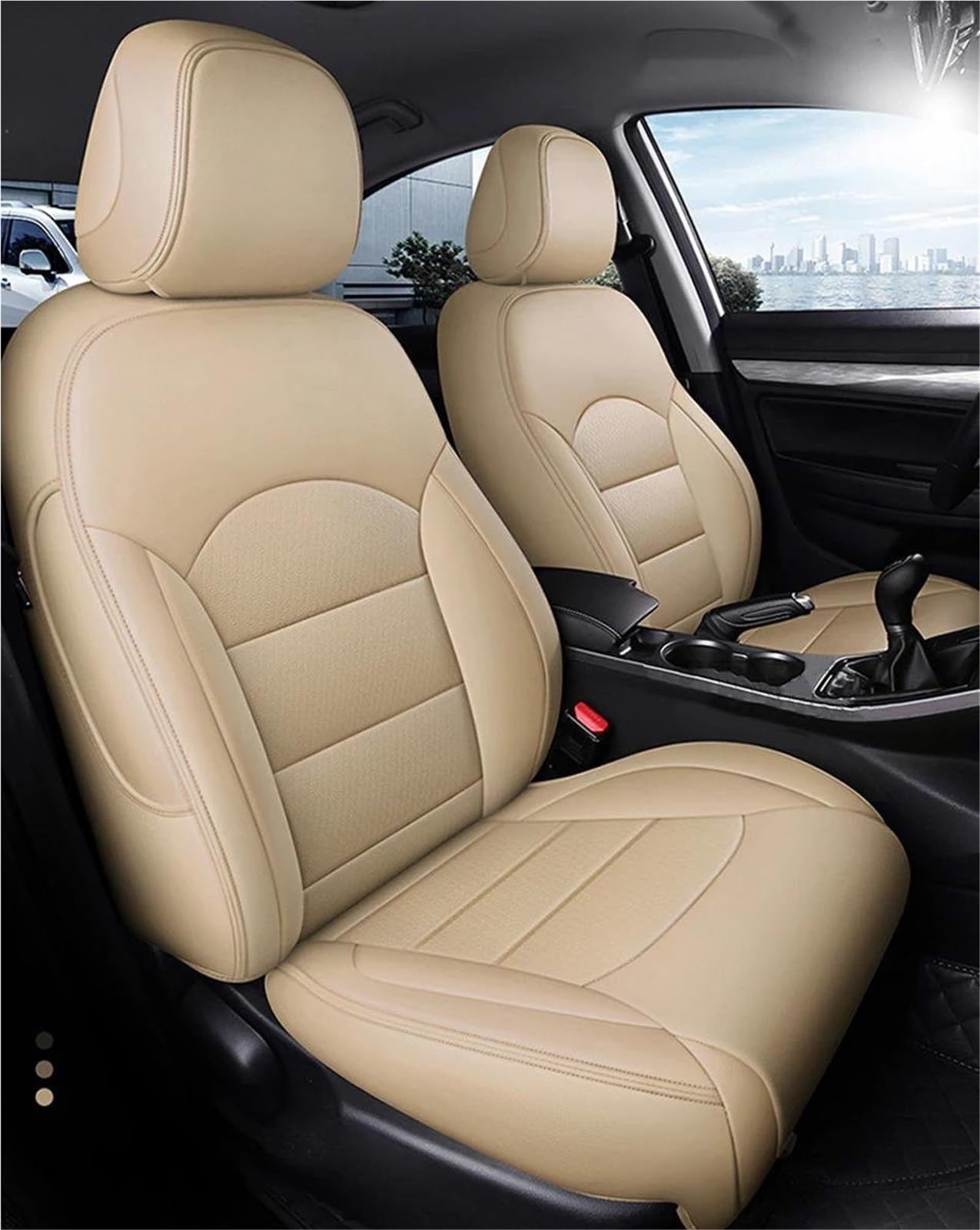 DZSFSTRHRRT Sitzbezüge Auto Design Custom Autositzbezug 5 Sitze für Volvo S60 V40 V90 XC40 XC60 S60L S90 Autositzbezüge(Beige) von DZSFSTRHRRT