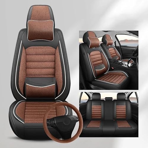 DZSFSTRHRRT Sitzbezüge Auto Für Opel Für Vectra B Leder Mit Flachs Material Vier Jahreszeiten Autositzbezüge Autositzbezüge Autositzkissen Autositzbezüge(Brown 7 PCS) von DZSFSTRHRRT