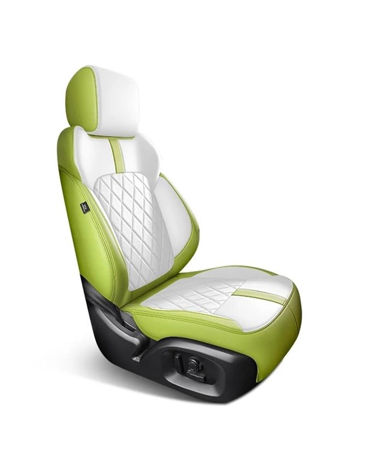 DZSFSTRHRRT Sitzbezüge Auto Komplettes Set Custom Leder Autositzbezüge für Volvo V60 2012 2013 2014 2015 Auto Zubehör Innen Ersatzteile Autositzbezüge(Green White) von DZSFSTRHRRT