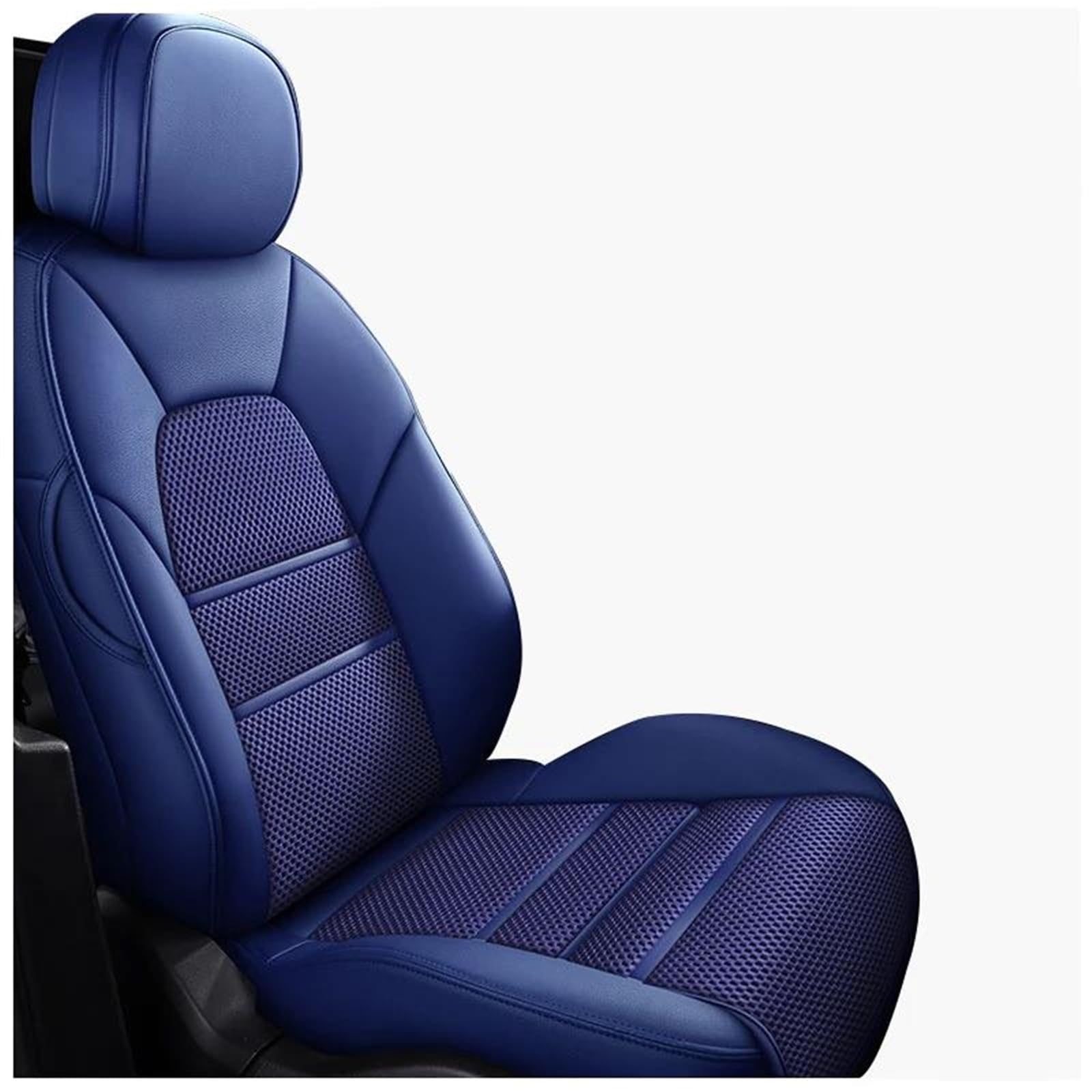 DZSFSTRHRRT Sitzbezüge Auto Leder-Autositzbezug für Chevy für Cruze 2009- Autozubehör Innenausstattung Komplettset Custom Autositzbezüge(Blau) von DZSFSTRHRRT