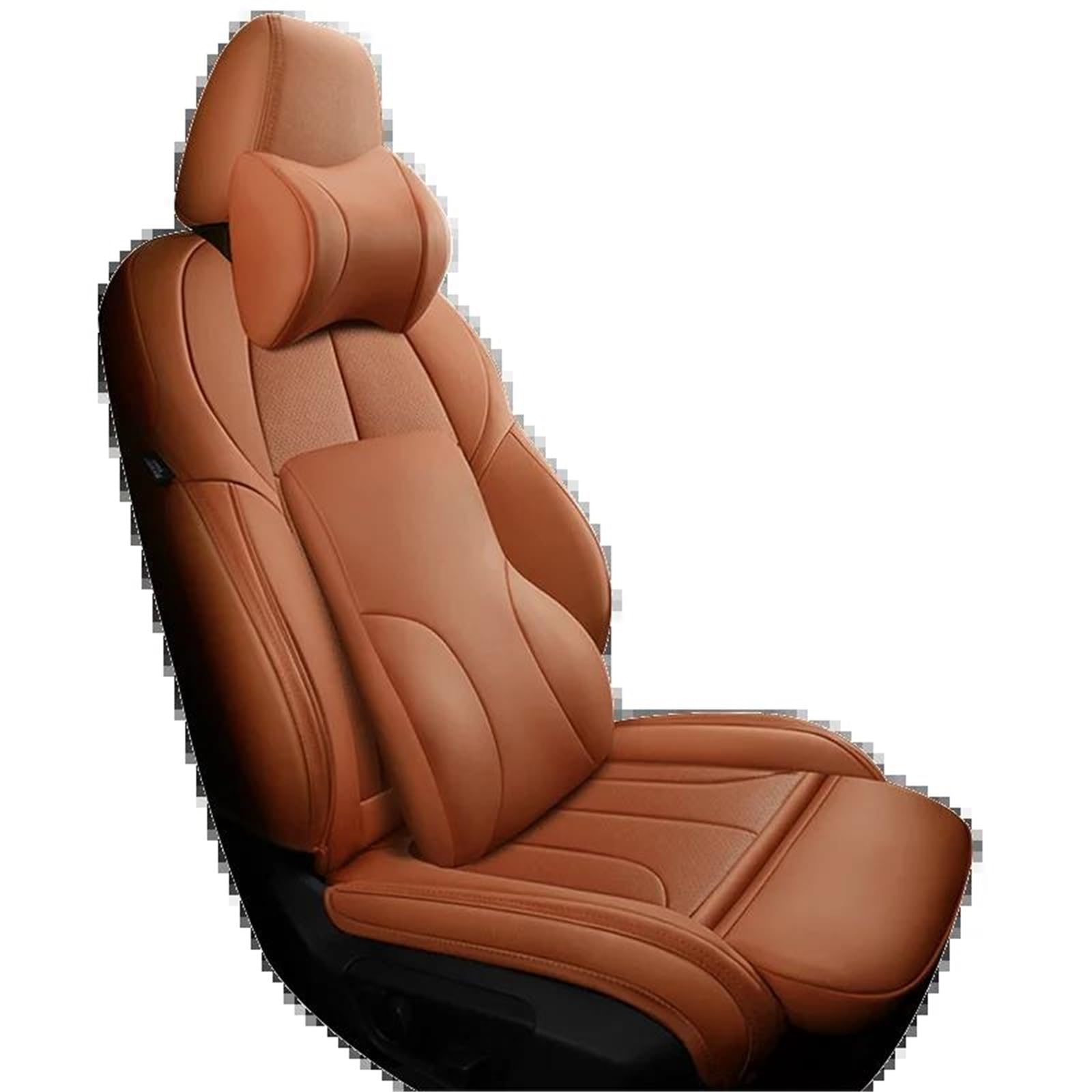 DZSFSTRHRRT Sitzbezüge Auto Leder Custom Auto Auto Sitzbezüge Für Suzuki Für Swift Für Grand Für Vtara 2014 Für Jimny Für Alto Für SX4 2000 Zubehör Autositzbezüge(Brown+backrest) von DZSFSTRHRRT