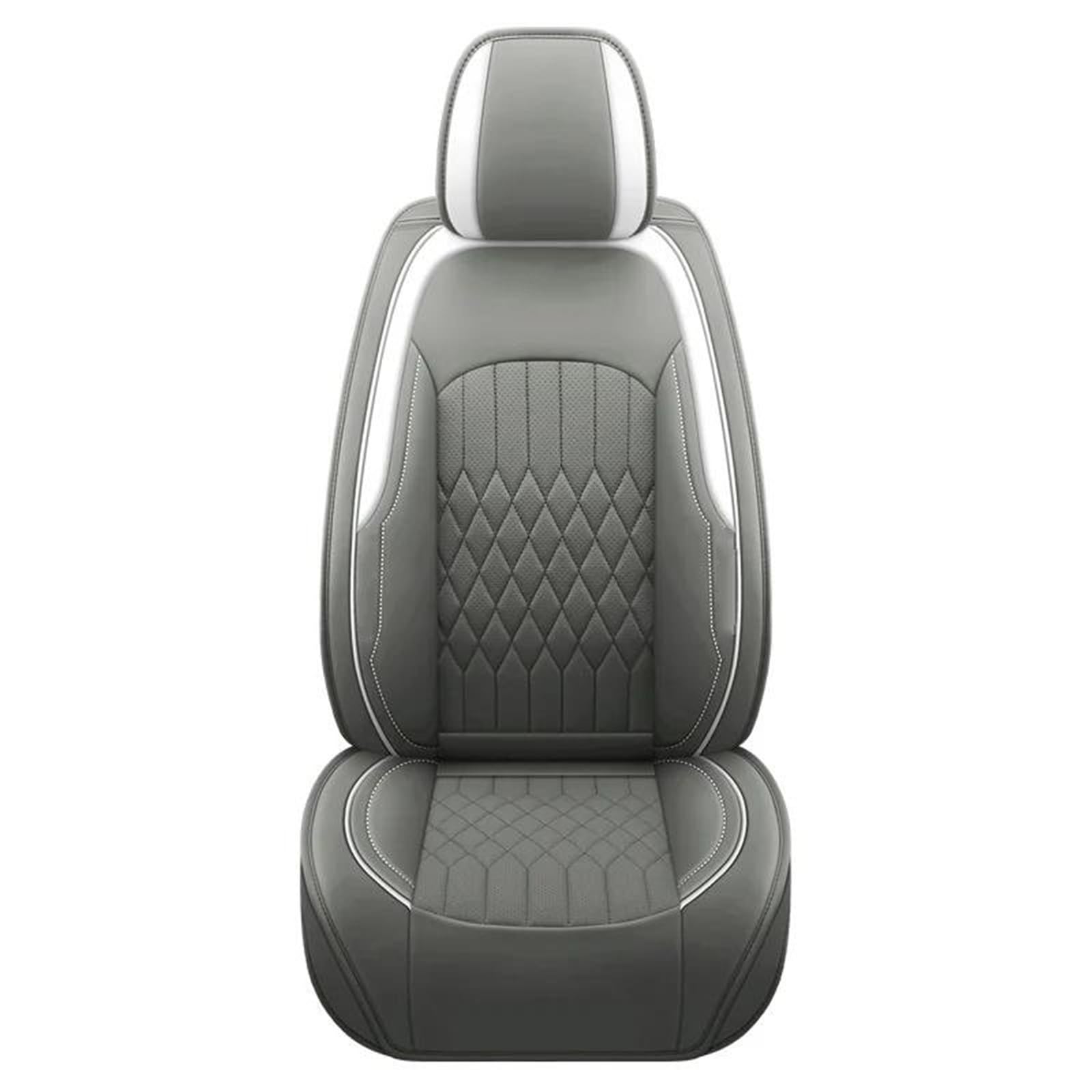 DZSFSTRHRRT Sitzbezüge Auto Luxus-Autositzbezüge aus PU-Leder Für Q3 A7 A6 C6 Innenausstattung, Sitzbezug Autositzbezüge(Gray 5PCS) von DZSFSTRHRRT