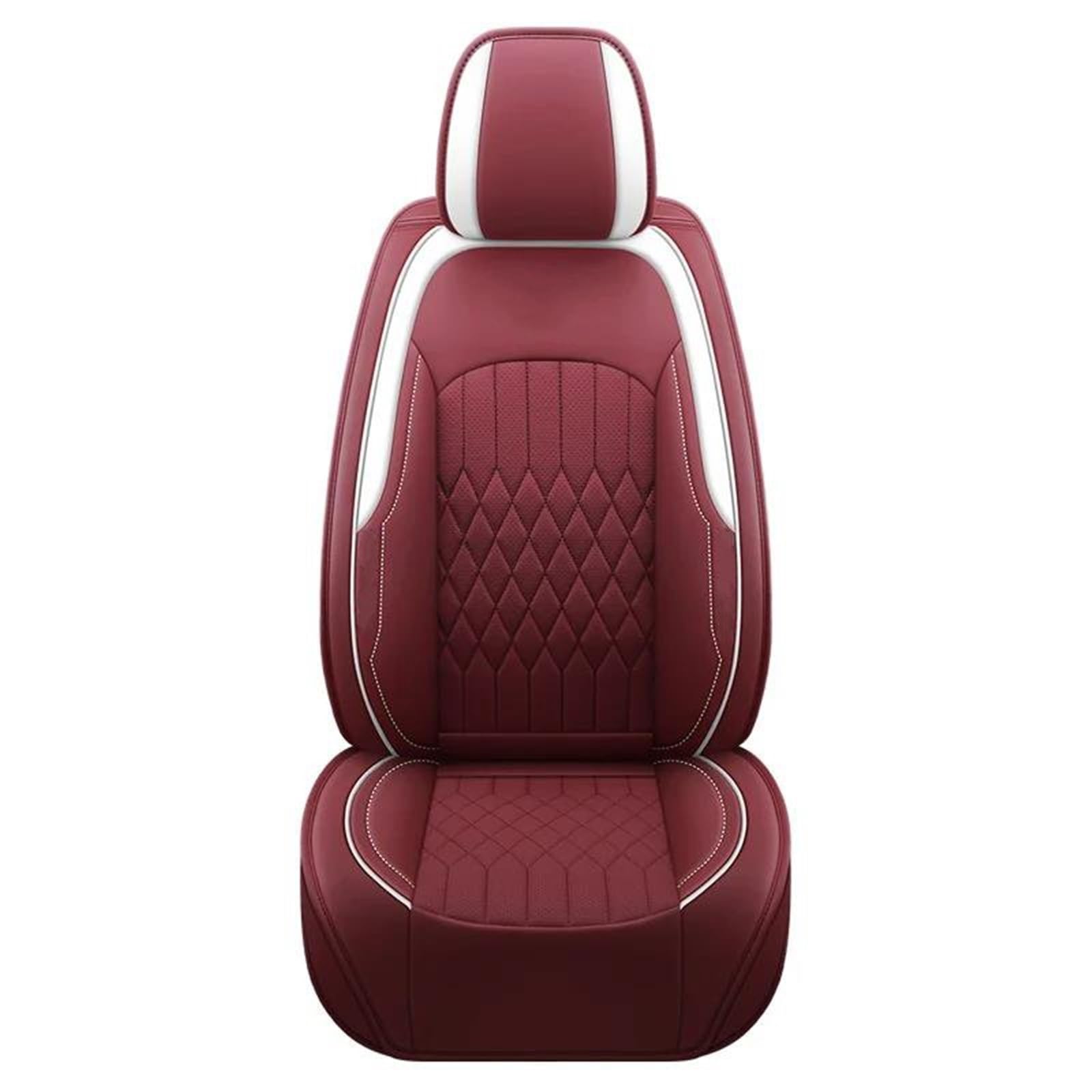 DZSFSTRHRRT Sitzbezüge Auto PU-Leder Luxus-Autositzbezüge für Golf 7 für ix35 Innenausstattung Sitzbezug Autositzbezüge(Rot 5pcs) von DZSFSTRHRRT