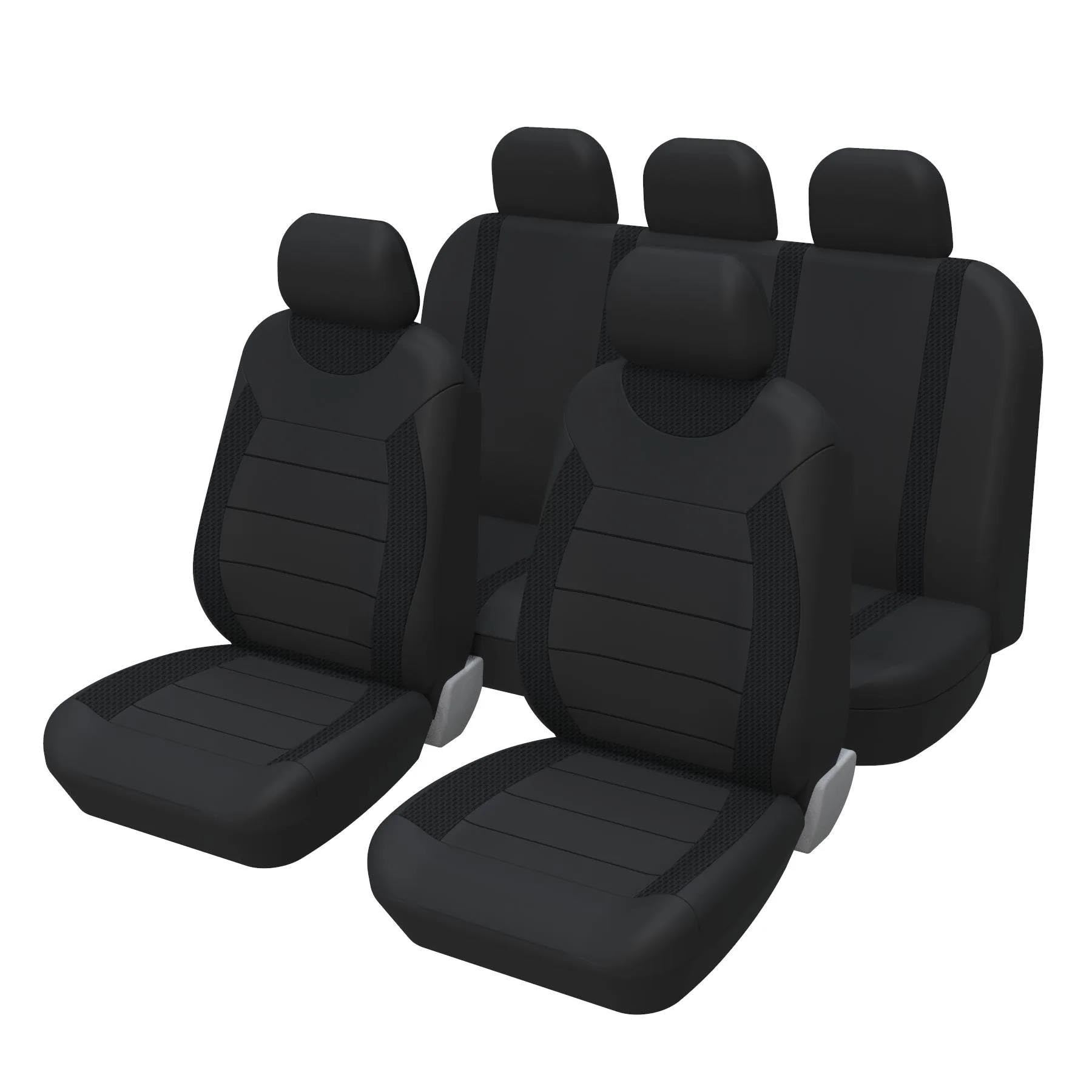 DZSFSTRHRRT Sitzbezüge Auto Stoff Auto Sitz Schutz Pad Set Stuhl Sitz Abdeckung Für Infiniti Für QX30 QX50 QX56 QX60 QX70 QX80 Q45 q50 Q60 Autositzbezüge(D-Black) von DZSFSTRHRRT