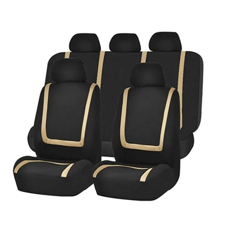 DZSFSTRHRRT Sitzbezüge Auto Stoff Autositzbezüge für Corsa für Adam für Insignia für Zafira Autositzkissenbezug Teile Autositzbezüge(5Seats-Beige) von DZSFSTRHRRT