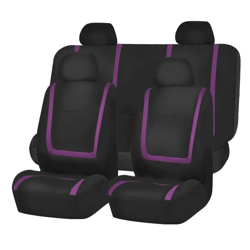 DZSFSTRHRRT Sitzbezüge Auto Stoff-Autositzbezüge für Ford für Ranger für F250 F350 F450 Sitzkissenmatte Autoabdeckung Autositzbezüge(5Seats-Purple) von DZSFSTRHRRT