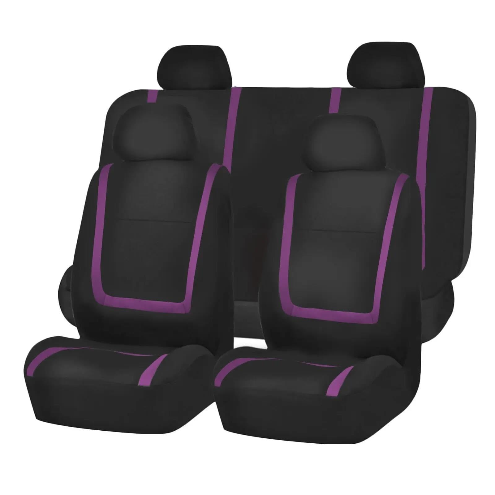 DZSFSTRHRRT Sitzbezüge Auto Stoff Autositzbezüge für Hyundai für Solaris für Elantra für Sonata für Accent Autositzkissenbezug Autositzbezüge(5Seats-Purple) von DZSFSTRHRRT