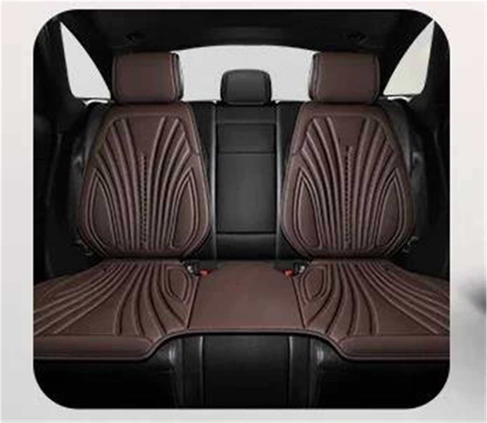 DZSFSTRHRRT Sitzbezüge Auto Universal Auto Sitzbezug Vier Jahreszeiten Auto Atmungsaktive Sattel Pad Sitzbezüge für Auto Coole Sitze Abdeckung Schutz Zubehör Autositzbezüge(Brown Rear Set) von DZSFSTRHRRT