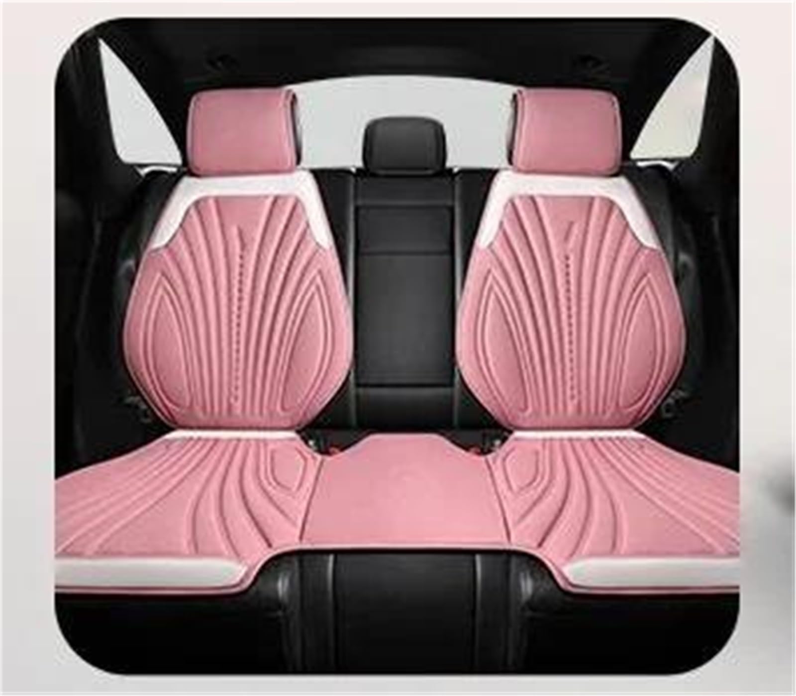 DZSFSTRHRRT Sitzbezüge Auto Universal Auto Sitzbezug Vier Jahreszeiten Auto Atmungsaktive Sattel Pad Sitzbezüge für Auto Coole Sitze Abdeckung Schutz Zubehör Autositzbezüge(Pink Rear Set) von DZSFSTRHRRT